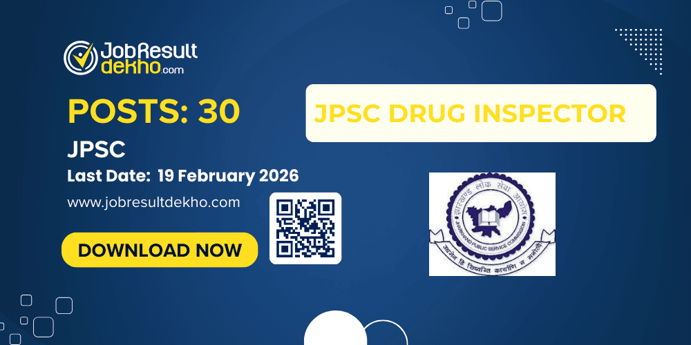 JPSC Drug Inspector Vacancy 2026