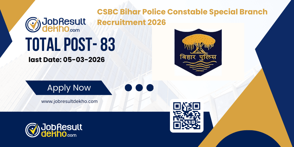 CSBC Bihar Police Constable Special Branch Recruitment 2026