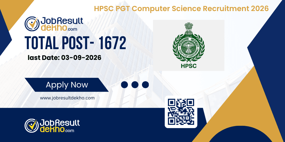 HPSC PGT Computer Science Recruitment 2026 HPSC PGT Computer Science Recruitment 2026
