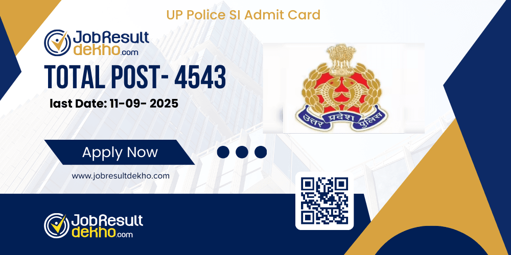 UP Police SI Admit Card 2026