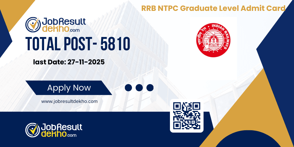 RRB NTPC Graduate Level Admit Card