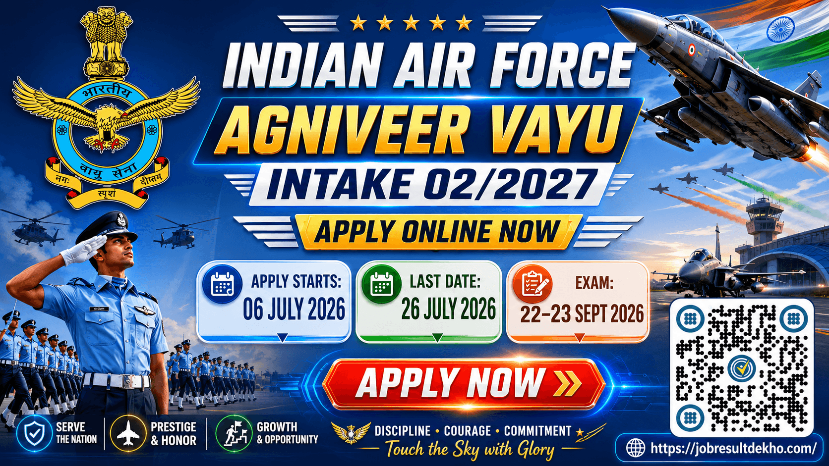 Indian Air Force Agniveer Vayu Intake 02/2027 Recruitment 2026 Apply Online