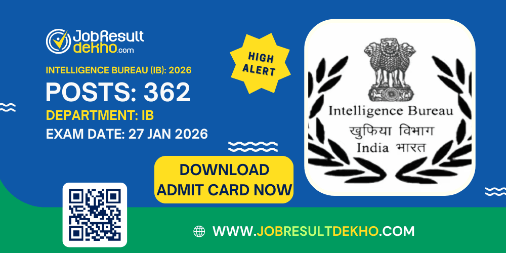 IB MTS Admit Card/ Exam City 2026 {Link} Exam Date, Hall Ticket Download