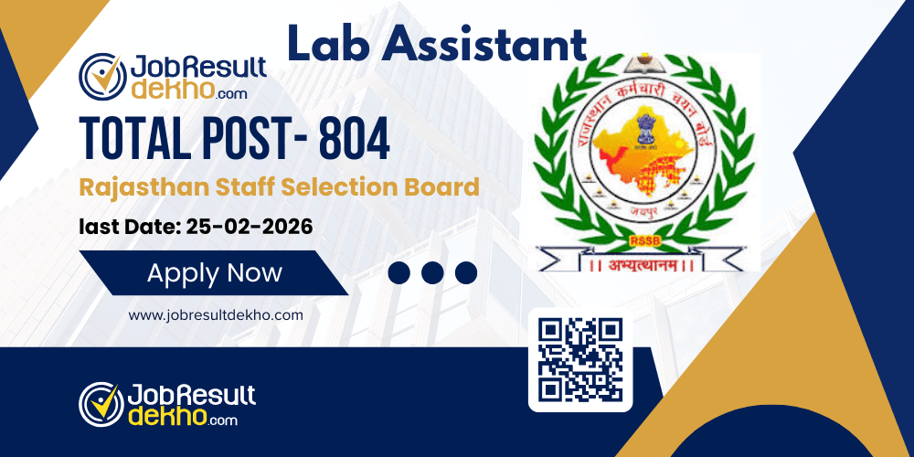 RSSB Lab Assistant & Junior Lab Assistant Recruitment 2026 – 804 Vacancies
