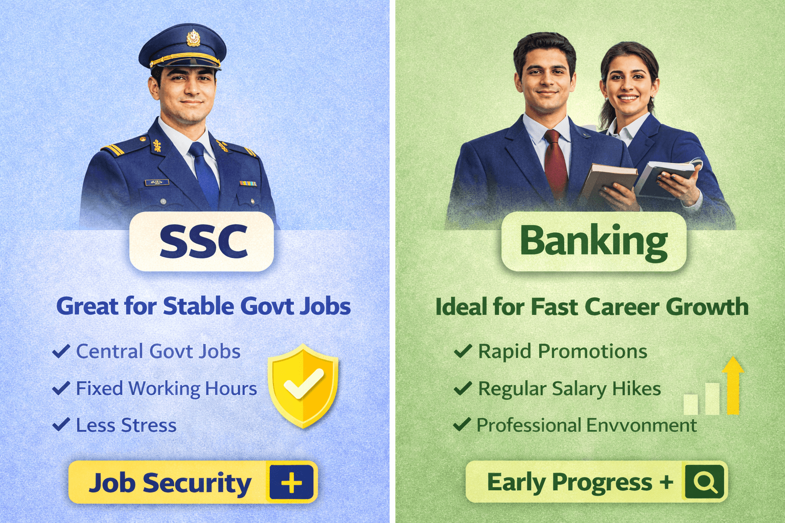 SSC vs Banking vs UPSC - Which Exam Is Best for You